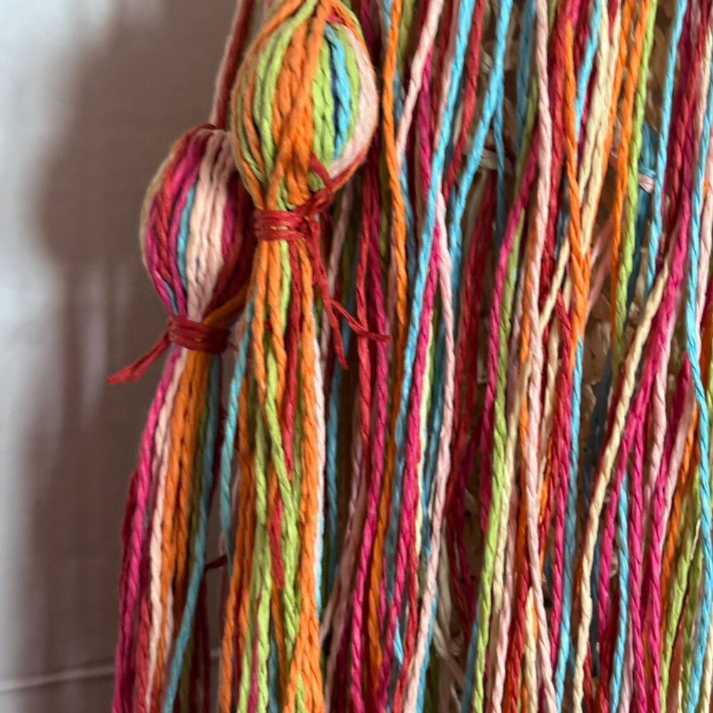 Vintage Raffia Rainbow Fringe Hobo Bag - Picture 4 of 7